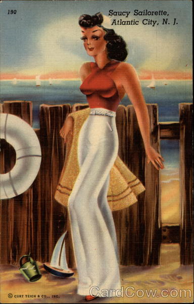 Saucy Sailorette Atlantic City New Jersey Swimsuits & Pinup