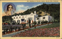 Residence of Dorothy Lamour Beverly Hills, CA Postcard Postcard