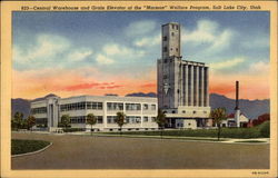 Central Warehouse and Grain Elevator of the "Mormon" Welfare Program Salt Lake City, UT Postcard Postcard