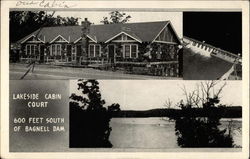 Lakeside Cabin Court Postcard