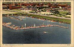 Lakeside Yacht Club and Municipal Light & Power Plant Postcard