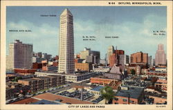 Skyline, Minneapolis, Minn Postcard