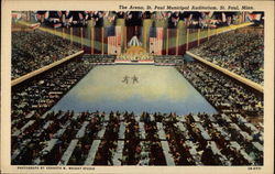 The Arena - St. Paul Municipal Auditorium Minnesota Postcard Postcard