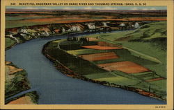 Beautiful Hagerman Valley on Snake River and Thousand Springs Postcard