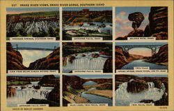 Snake River Views, Snake River Gorge, Southern Idaho Twin Falls, ID Postcard Postcard