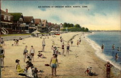 Bathing at Crescent Beach Postcard