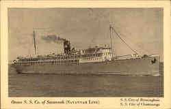 Ocean S.S. Co. of Savannah Boats, Ships Postcard Postcard