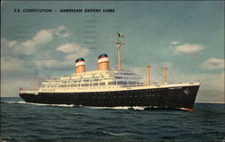 S.S. Constitution - American Export Lines Postcard