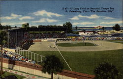 Al Lang Field on Beautiful Tampa Bay Postcard