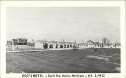 Doc's Motel Sault Ste. Marie, MI Postcard Postcard