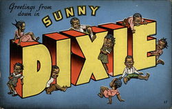 Greetings From Down in Sunny Dixie Postcard