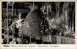 Clifton "Pacific Seas" Cafeteria, black K& white photo Postcard