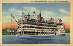 Coney Island “Steamer Island Queen” Postcard