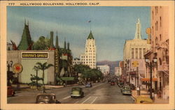 Hollywood Boulevard Postcard