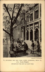 Founding the New York Stock Exchange Postcard