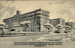 Strong Memorial Hospital and Rochester Municipal Hospital Postcard