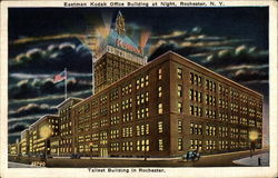 Eastman Kodak Office Building at Night Postcard