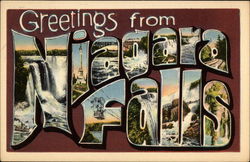 Greetings from Niagara Falls Postcard