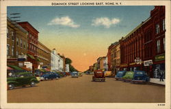 Dominick Street Looking East Rome, NY Postcard Postcard