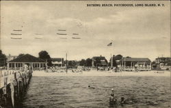 Bathing Beach at Patchogue, Long Island Postcard