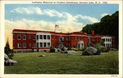 Ludington Memorial at Trudeau Sanatorium Postcard