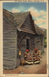 Indian Basket Makers Cherokee, NC Native Americana Postcard Postcard