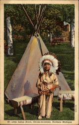 Little Indian Brave Michigan Native Americana Postcard Postcard