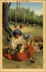 Papago Basket Maker Arizona Native Americana Postcard Postcard