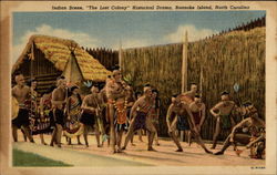 Indian Scene, "The Lost Colony" Historical Drama Roanoke Island, NC Native Americana Postcard Postcard