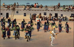 Pueblo Indian Corn Dance Ceremony Postcard