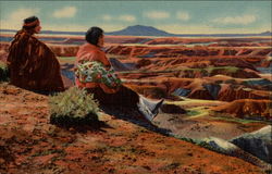 Hopi Indians On the Edge of the Painted Desert Postcard