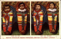 Native Skookum Indian Papooses Postcard