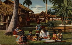 A Seminole Family Group Postcard