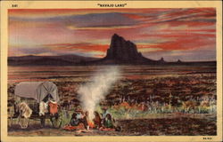 Sunset in Navajo-Land, "The Land of Enchantment" Postcard