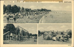 Beverley Beach on Chesapeake Bay Annapolis, MD Postcard Postcard