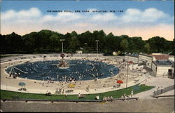 Swimming Pool, Erb Park Appleton, WI Postcard Postcard