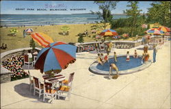 Grant Park Beach Milwaukee, WI Postcard Postcard