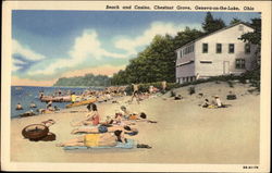 Beach and Casino, Chestnut Grove Geneva-on-the-Lake, OH Postcard Postcard