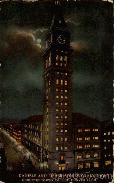 Daniels and Fisher Stores Co., By Night Denver Colorado