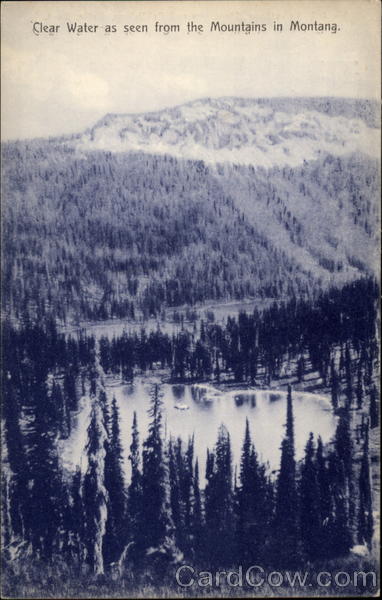 Clear Water As Seen From The Mountains In Montana Bitter Root Mountains