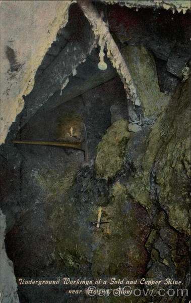 Underground Workings of a Gold and Copper Mine Helena Montana