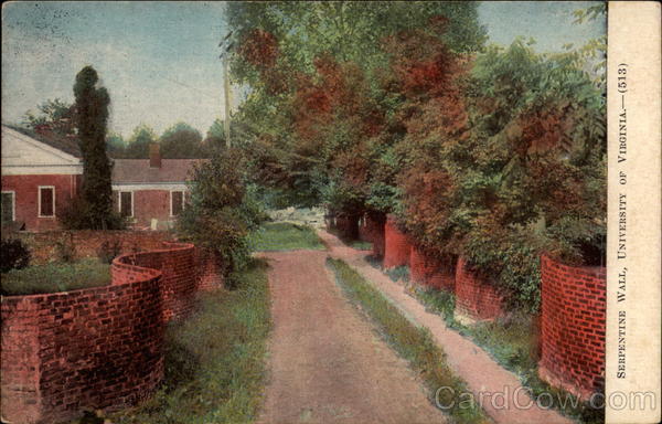 Serpentine Wall, University of Virginia Charlottesville