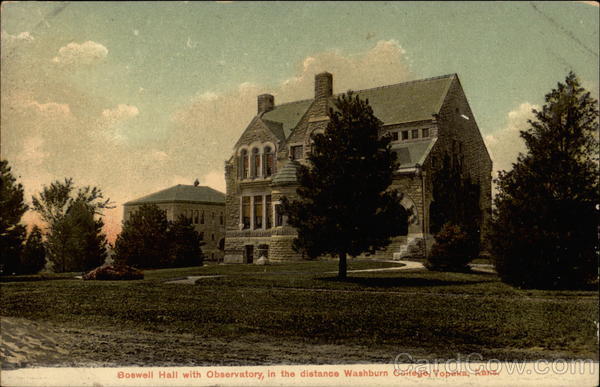 Boswell Hall with Observatory - Washburn College in the Distance Topeka Kansas