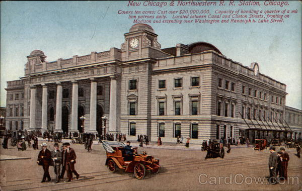 New Chicago & Northwestern R. R. Station Illinois