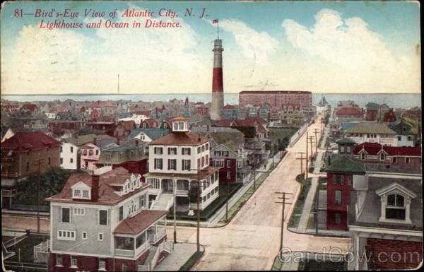 Bird's-Eye View Atlantic City New Jersey