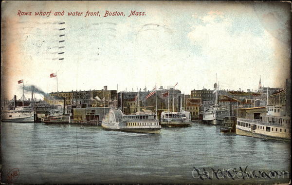 Rows wharf and water front Boston Massachusetts