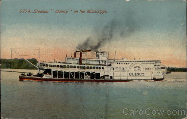 Steamer Quincy on the Mississippi Steamers