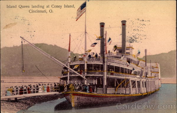 Island Queen landing at Coney Island Cincinnati Ohio