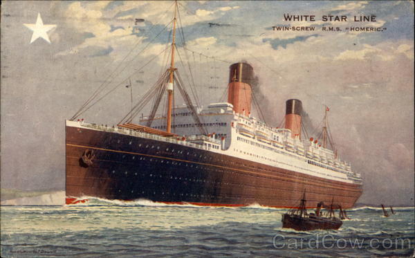 White Star Line Twin-Screw R.M.S. Homeric Boats, Ships