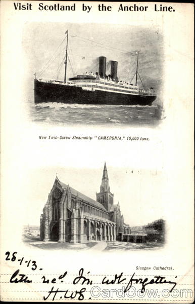 New Twin-Screw Steamship Cameronia Steamers